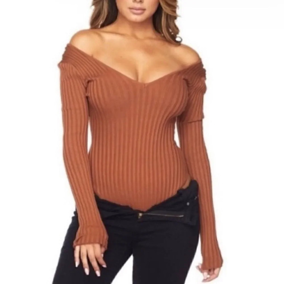 Hera Collection Rib Knit Bodysuit - Picture 1 of 5